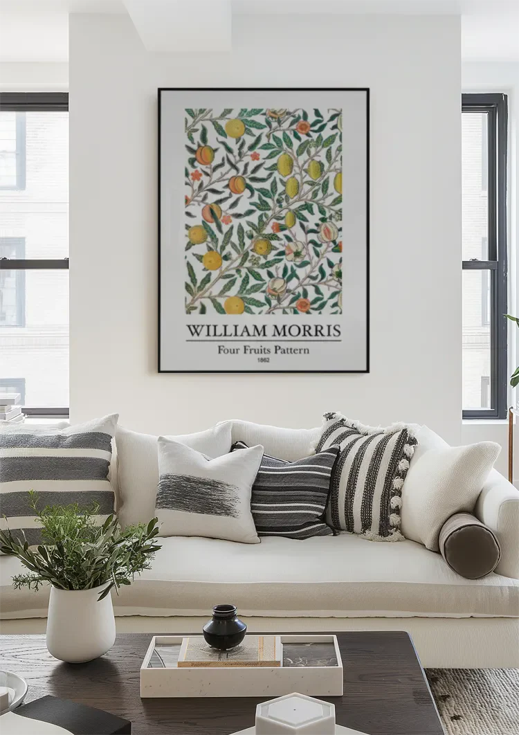 William Morris Four Fruits Botanical Fruit Pattern Painting