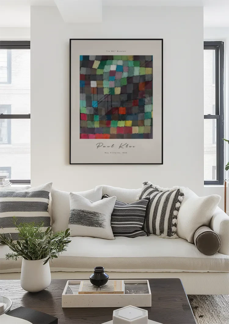 Farbenfrohes Raster Mosaik Paul Klee Mai Bilder Malerei