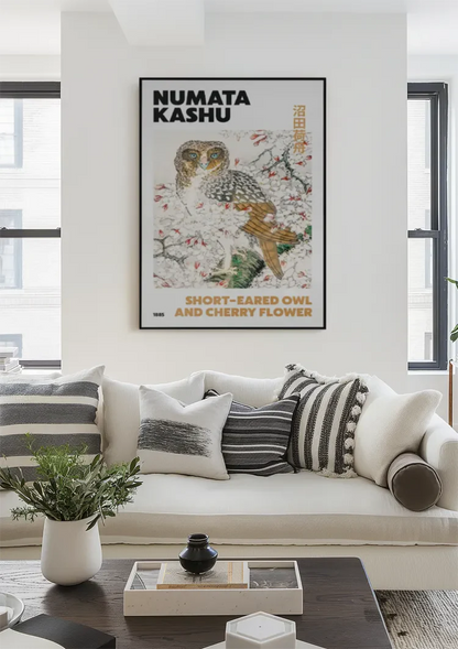 Kashu Velduil Cherry Blossom Branch Japanese Woodblock Print Painting