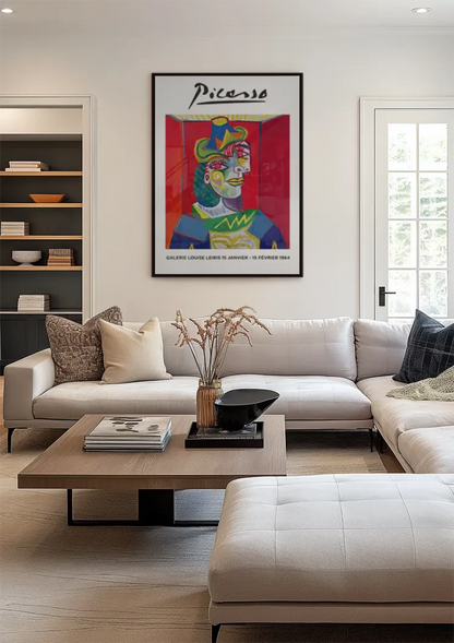 Picasso Galerie Louise Leiris Tentoonstelling Poster Kleurrijk Kubistisch Schilderij