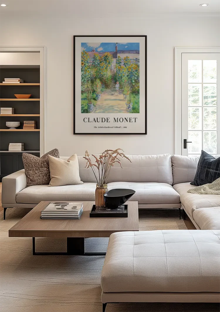 Claude Monet De Tuin van de Kunstenaar in Vétheuil Impressionistisch Schilderij