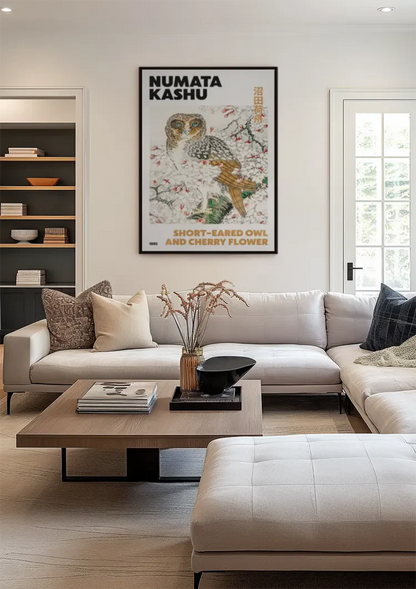 Kashu Velduil Cherry Blossom Branch Japanese Woodblock Print Painting