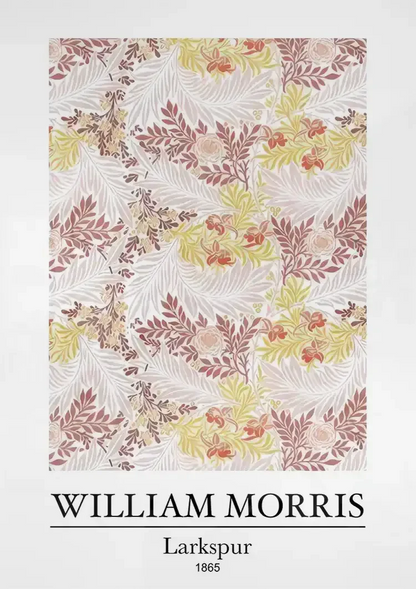 William Morris Lerchensporn Rosa Blumenmuster Gemälde