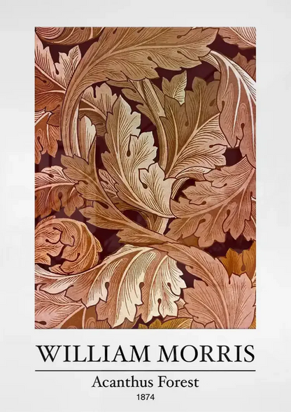 William Morris Akantus Wald Terrakotta Bernstein Warme Herbstblätter Gemälde