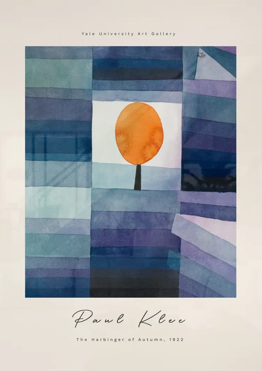 Voorbode van de herfst canvas schilderij boven het bed in de slaapkamer