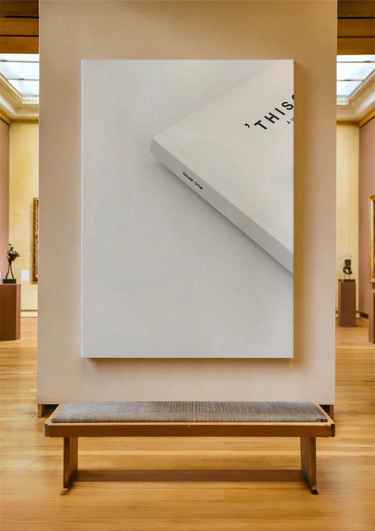 Weiß Magazin Dies ist Grau Hintergrund Minimalistisches Stillleben Gemälde
