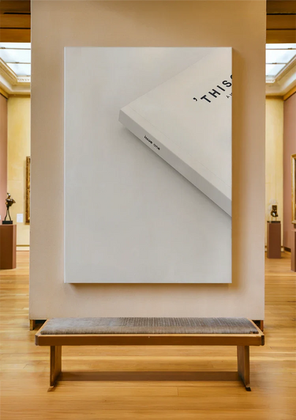 Weiß Magazin Dies ist Grau Hintergrund Minimalistisches Stillleben Gemälde