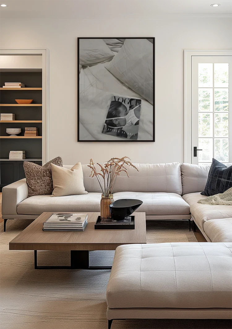 Vogue Magazine White Bedding Pillows Black White Photography Painting
