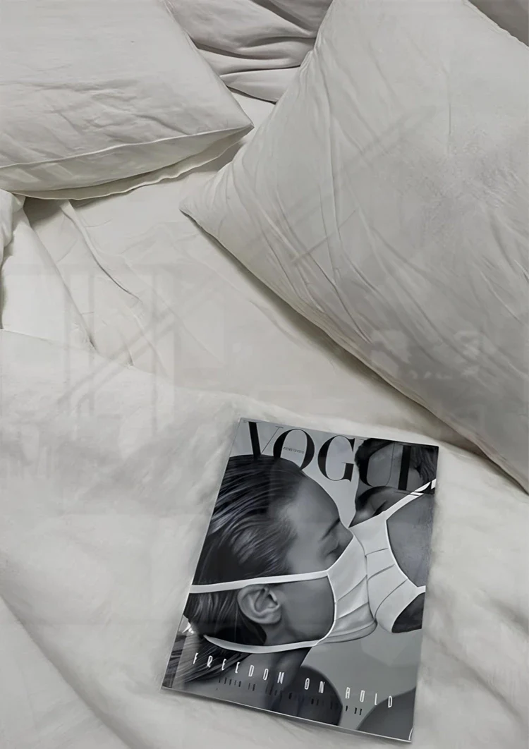 Vogue Magazine White Bedding Pillows Black White Photography Painting