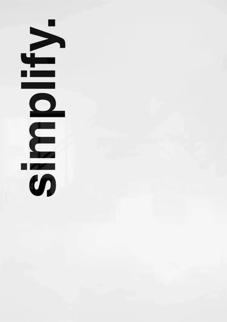 Vereinfachen Text Typografie Fett Vertikal Schwarz Weiß Minimalistisch Gemälde