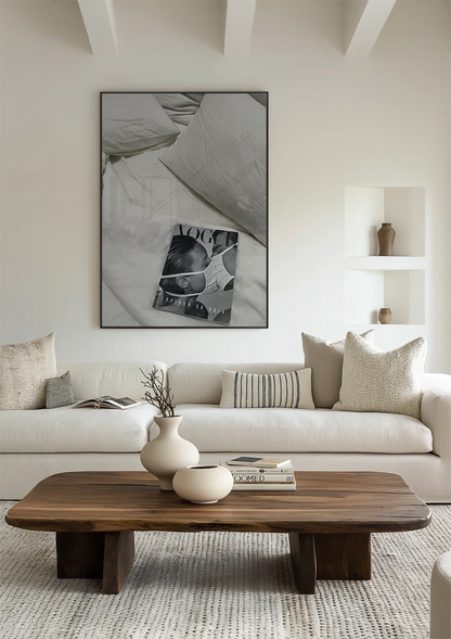 Vogue Magazine White Bedding Pillows Black White Photography Painting