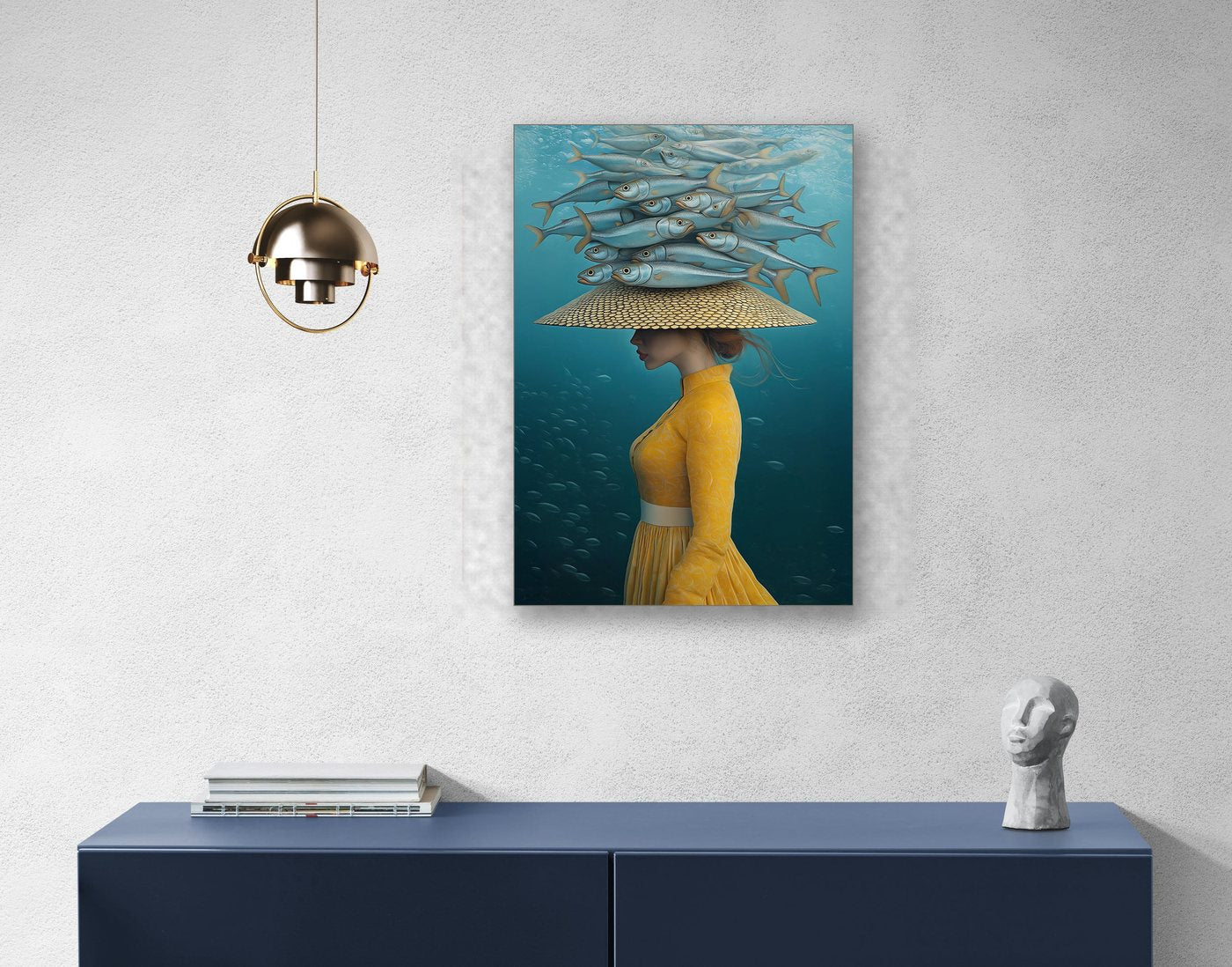 Kamer met canvas schilderij
